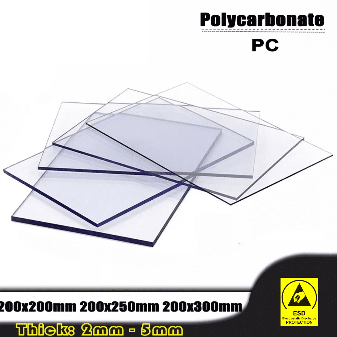 High Quality Antistatic Polycarbonate  ǀ ESD Antistatic Polycarbonate|5mm -12X6" -Transparent Cut TO Size - Image 1