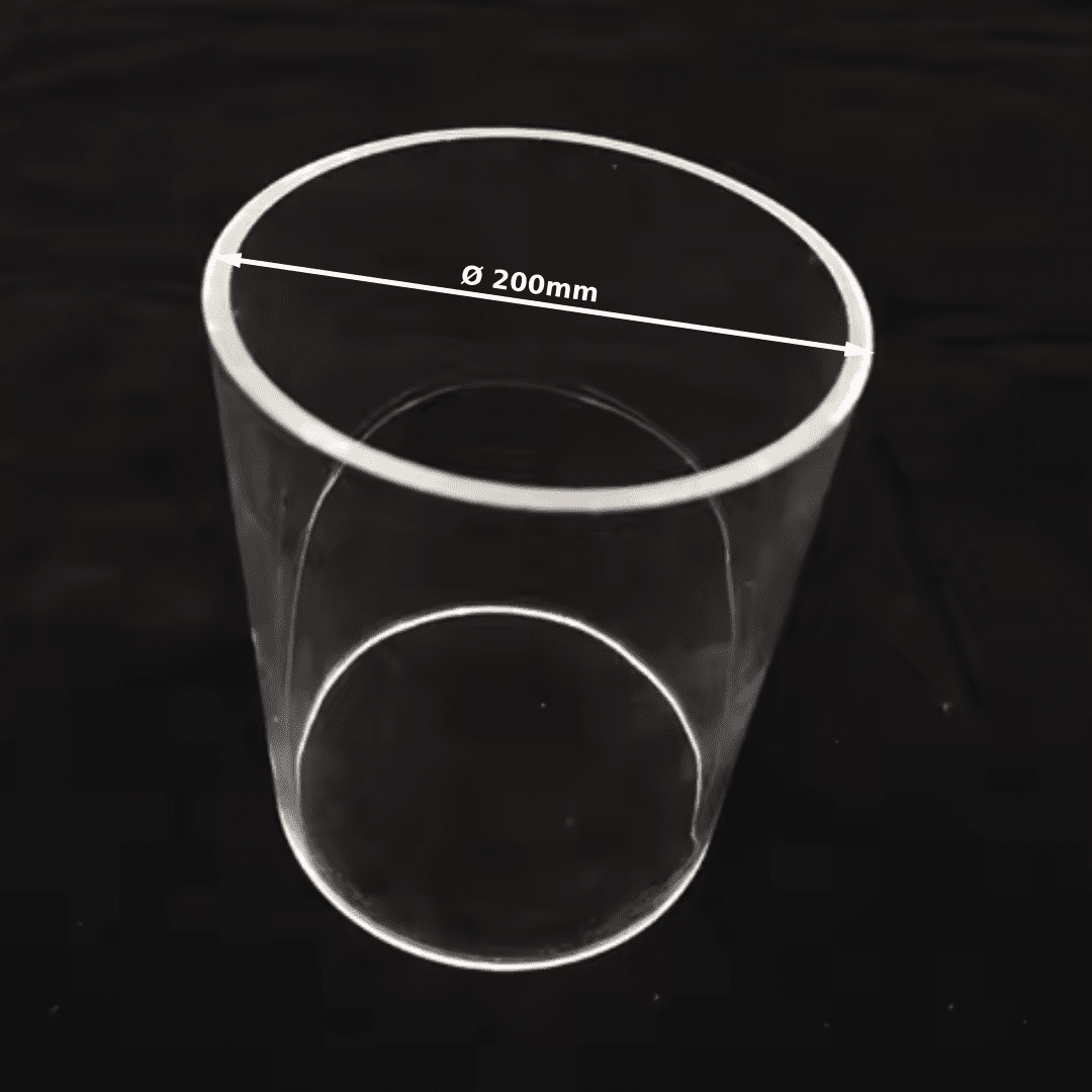 CAST RIGID PMMA Acrylic Pipe Ø 200mm ǀ Wall Thickness 3MM-600MM LENGTH  ǀ  Acrylic Tube Clear Rigid Machinability - Image 1