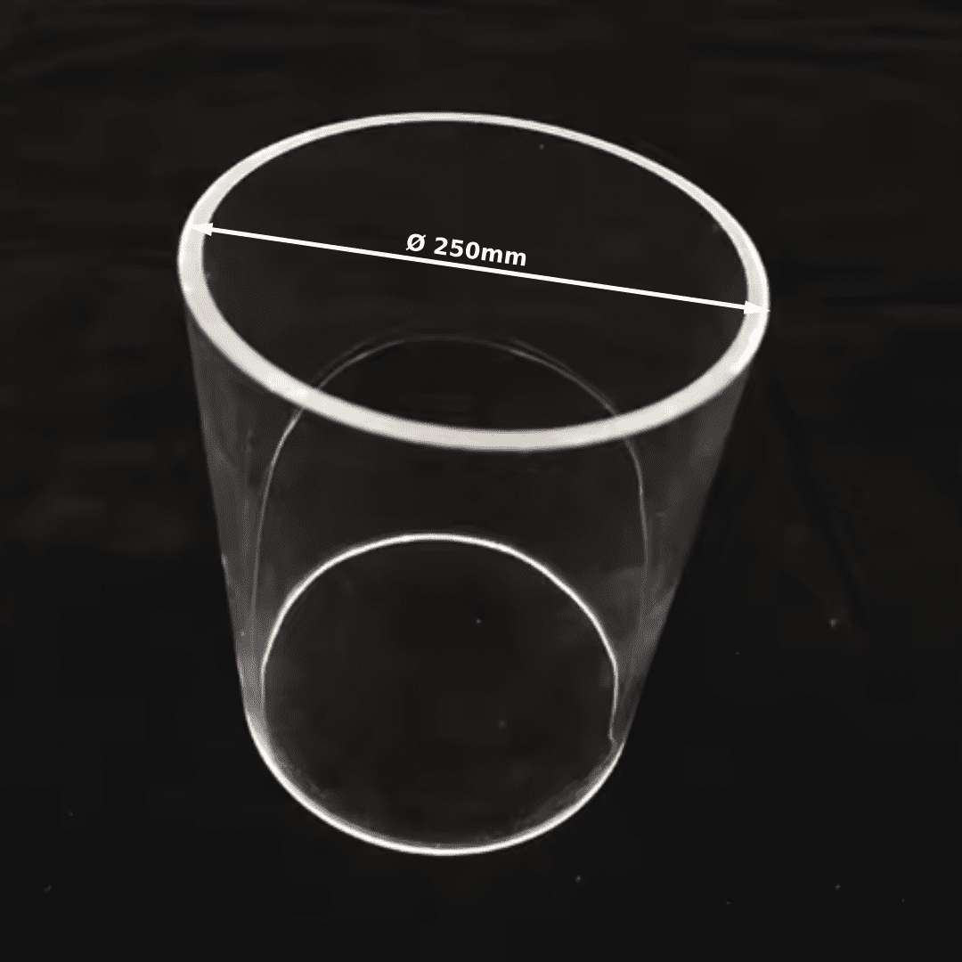 CAST RIGID PMMA Acrylic Pipe Ø 250mm ǀ Wall Thickness 5MM-600MM LENGTH  ǀ  Acrylic Tube Clear Rigid Machinability - Image 1