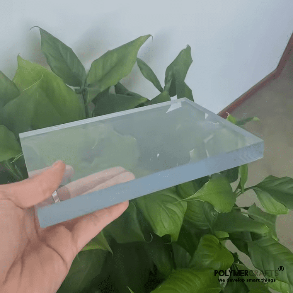 Polycarbonate Sheet Block ǀ Custom cut size -12X12 INCHES ǀ Clear PC Sheet Block For Plastic CNC Machining & Milling  ǀ 12MM THICKNESS . - Image 1