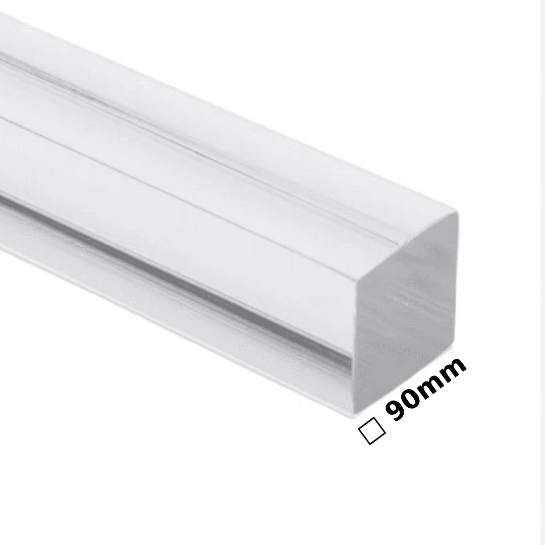 Acrylic Transparent Square Rod -PMMA  Clear ǀ CAST ACRYLIC -  Square 90mmǀ Crystal Clear Rigid For Machinability  -300MM - Image 1