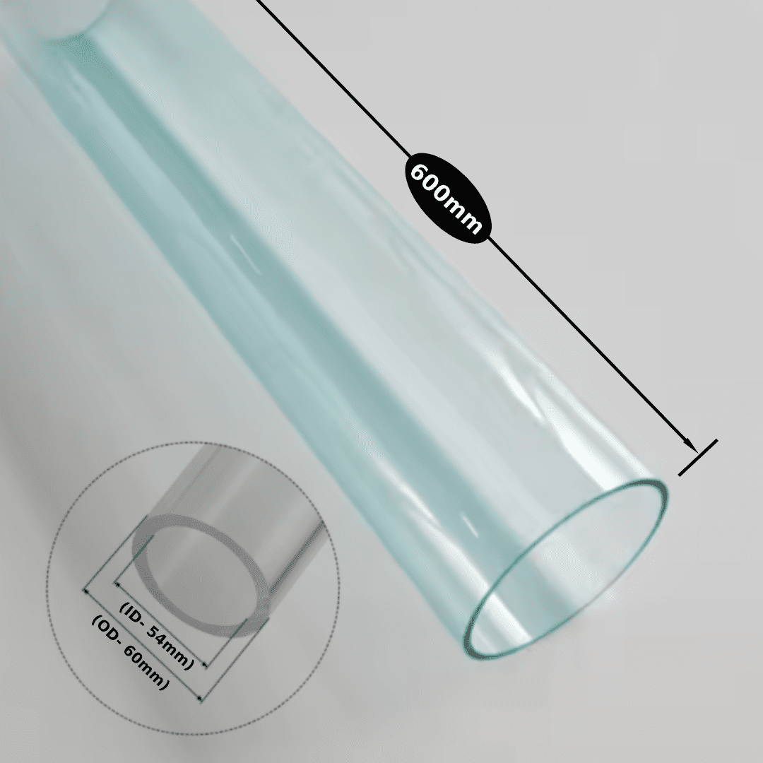 New Project 61 Polycarbonate Tubes -PC Tubes Transparent ǀ Size -ØOD 60MM- ID 54MM ǀ Durable , Lightweight ǀ Polycarbonate Pipe -600MM LENGTH - Image 1