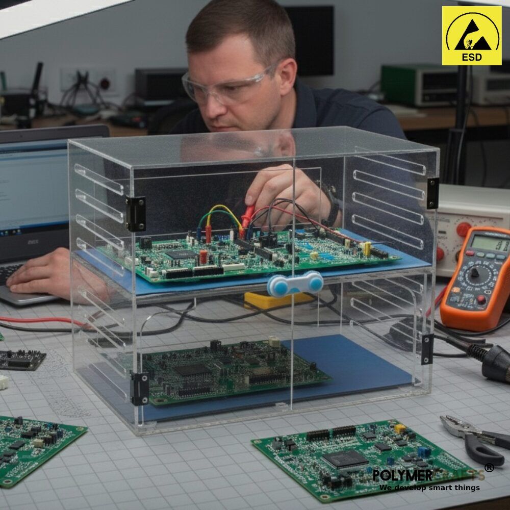 Premium ESD Polycarbonate Electronics Boxes ǀ Static-Safe Storage Systems ǀ Anti-Static Component Cases ǀ Durable ESD-Grade Hardware Enclosures - Image 1