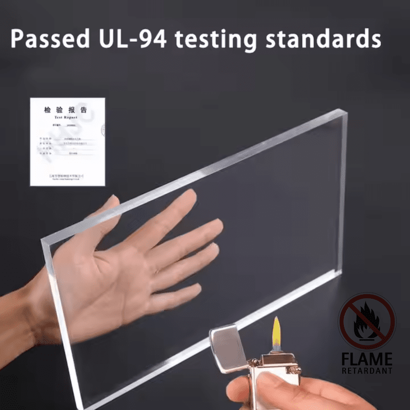 UL94 V0-Polycarbonate Sheet | Fire Retardant ǀ  High Quality FR Grade Sheet ǀ 2MM -12X12" - Image 1