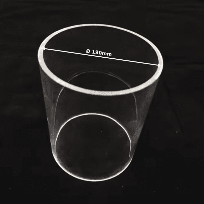 CAST RIGID PMMA Acrylic Pipe Ø 190mm ǀ Wall Thickness 5MM-600MM LENGTH  ǀ  Acrylic Tube Clear Rigid Machinability - Image 1