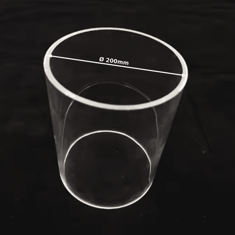 CAST RIGID PMMA Acrylic Pipe Ø 200mm ǀ Wall Thickness 5MM-600MM LENGTH  ǀ  Acrylic Tube Clear Rigid Machinability - Image 1