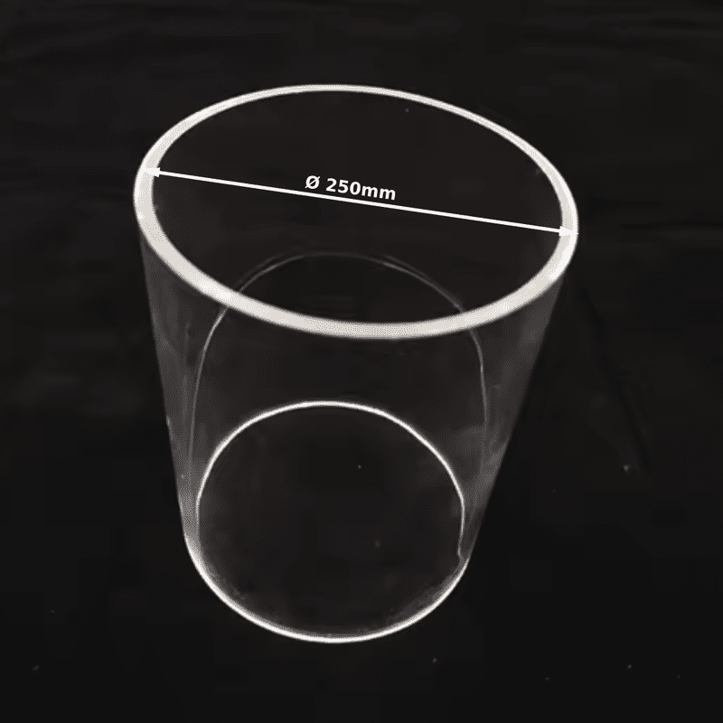 CAST RIGID PMMA Acrylic Pipe Ø 250mm ǀ Wall Thickness 5MM-600MM LENGTH  ǀ  Acrylic Tube Clear Rigid Machinability - Image 1