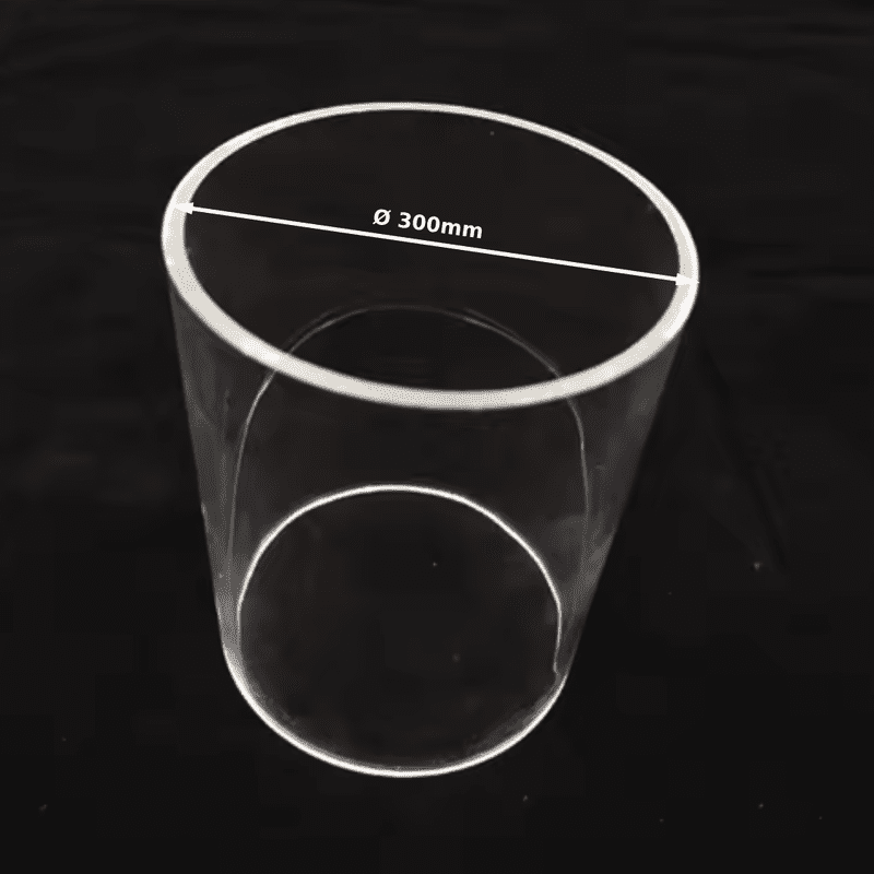 CAST RIGID PMMA Acrylic Pipe Ø 300mm ǀ Wall Thickness 5MM-600MM LENGTH  ǀ  Acrylic Tube Clear Rigid Machinability - Image 1