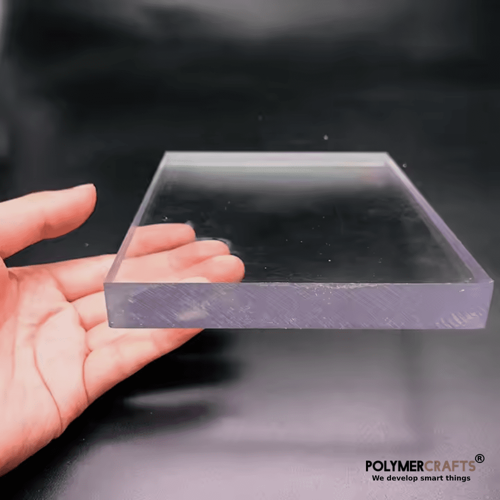 Polycarbonate Sheet Block ǀ Custom cut size -12X18 INCHES ǀ Clear PC Sheet Block For Plastic CNC Machining & Milling  ǀ 12MM THICKNESS . - Image 1