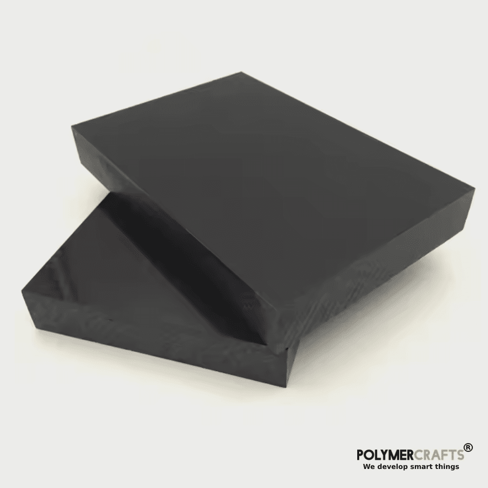 ABS Sheet block ǀ Custom cut size -12X12 INCHES ǀBLACK COLOR ABS For Plastic CNC Machining & Milling  ǀ 25MM THICKNESS . - Image 1