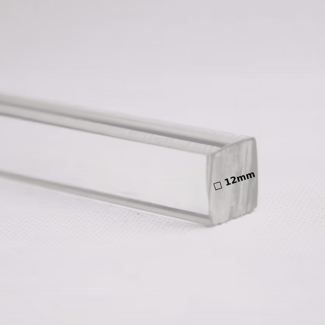 Acrylic Transparent  Square Rod -PMMA  Clear ǀ CAST ACRYLIC - Square 12mmǀ Crystal Clear Rigid For Machinability  -300MM - Image 1