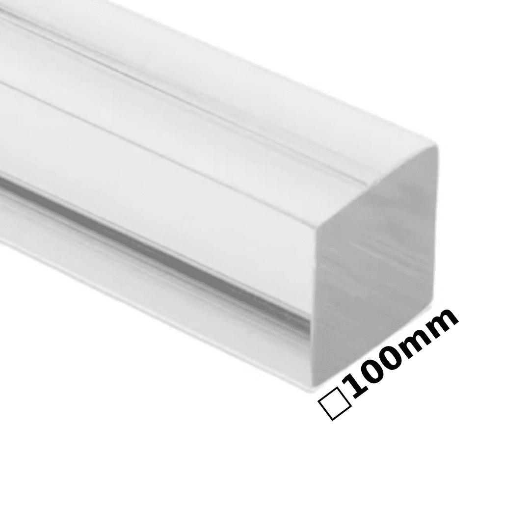 Acrylic Transparent Square Rod -PMMA  Clear ǀ CAST ACRYLIC -  Square 100mmǀ Crystal Clear Rigid For Machinability  -300MM - Image 1