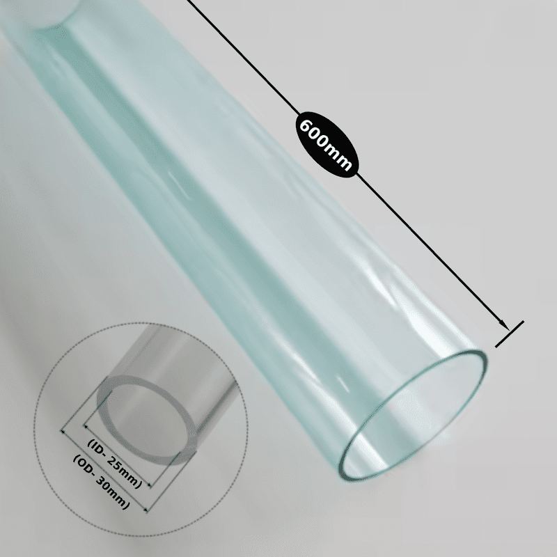 Polycarbonate Tubes -PC Tubes Transparent  ǀ Size -ØOD 30MM- ID 25MM ǀ Durable , Lightweight   ǀ Polycarbonate Pipe -600MM LENGTH - Image 1