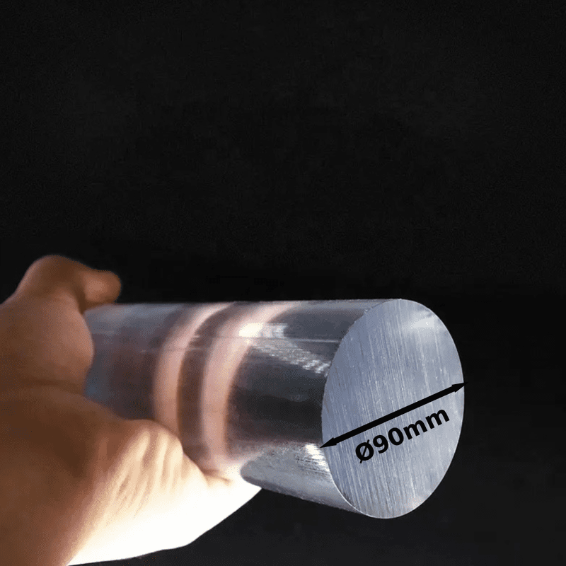 Polycarbonate Rigid Round Rod ǀ Clear Polycarbonate plastic Rod Stock ǀ Durable, Machinability - Ø90 X 300MM -LENGTH - Image 1
