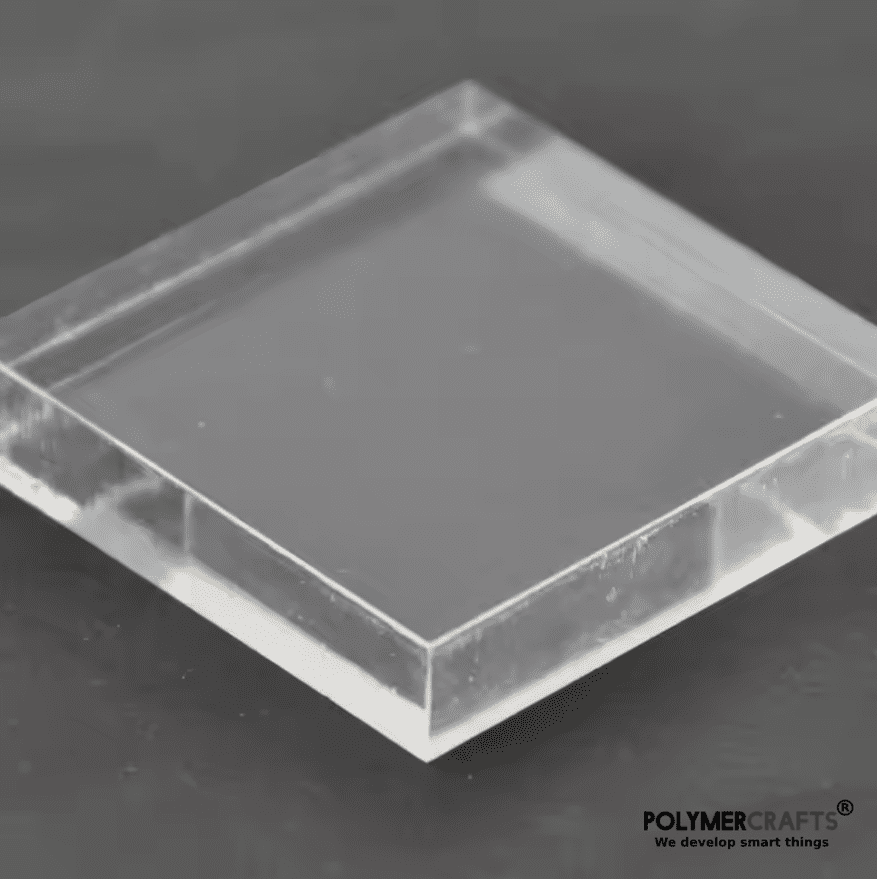 Acrylic Sheet block ǀ Acrylic Sheet ǀCustom cut size - 6X6 INCHES ǀClear For Plastic CNC Machining & Milling , Display , DIY Crafts  ǀ 20MM THICKNESS . - Image 1