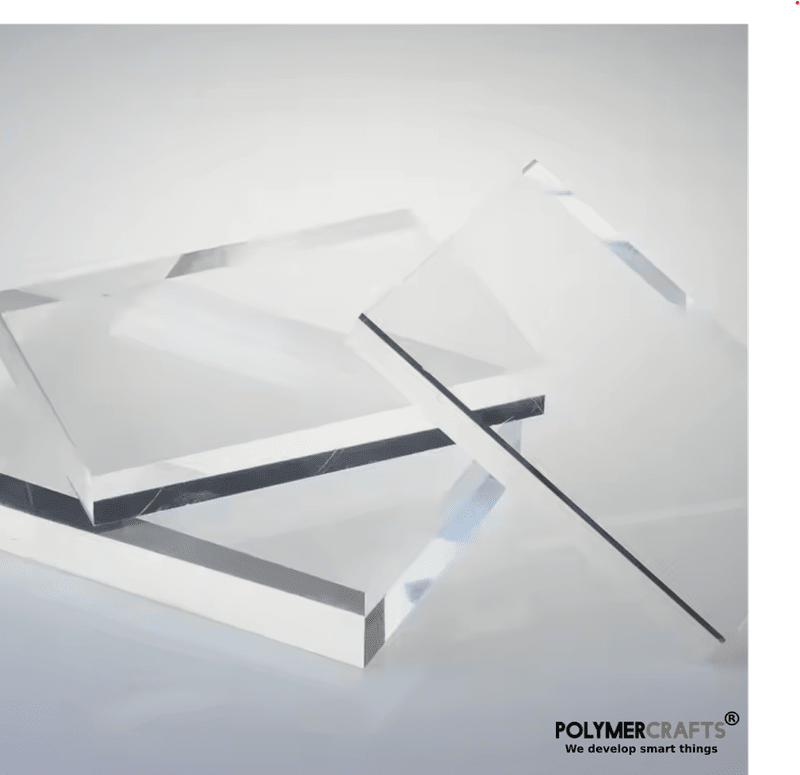 Acrylic Sheet block ǀ Acrylic Sheet ǀCustom cut size - 12x12 INCHES ǀClear For Plastic CNC Machining & Milling , Display , DIY Crafts  ǀ 20MM THICKNESS . - Image 1