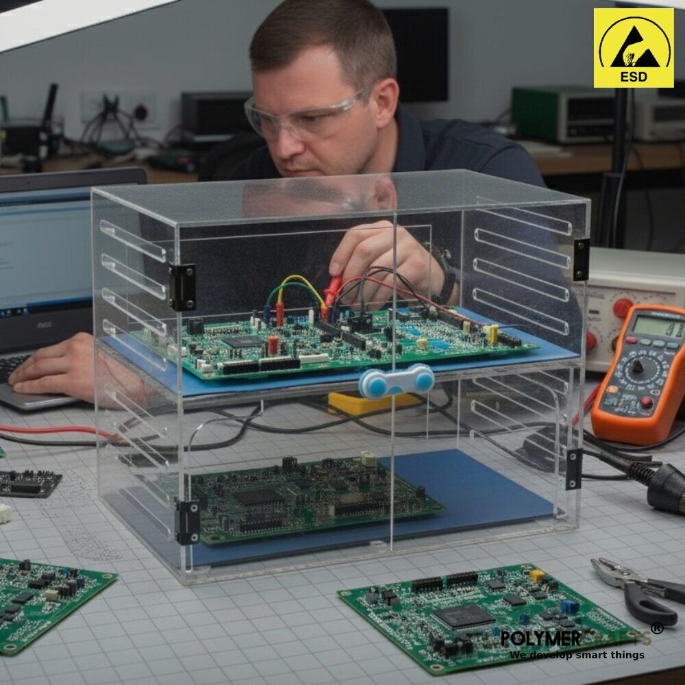 Premium ESD Polycarbonate Electronics Boxes ǀ Static-Safe Storage Systems ǀ Anti-Static Component Cases ǀ Durable ESD-Grade Hardware Enclosures - Image 1