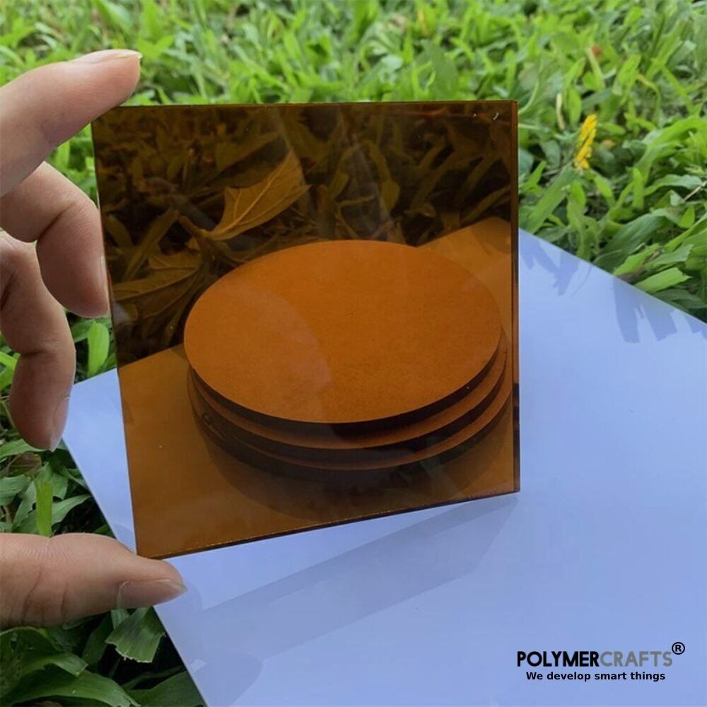 Tinted Bronze Acrylic Sheet ǀ Translucent Acrylic(PMMA)ǀ Custom cut to Size - 12x12 INCHES ǀ Display , DIY Crafts  ǀ 2MM THK - Image 1