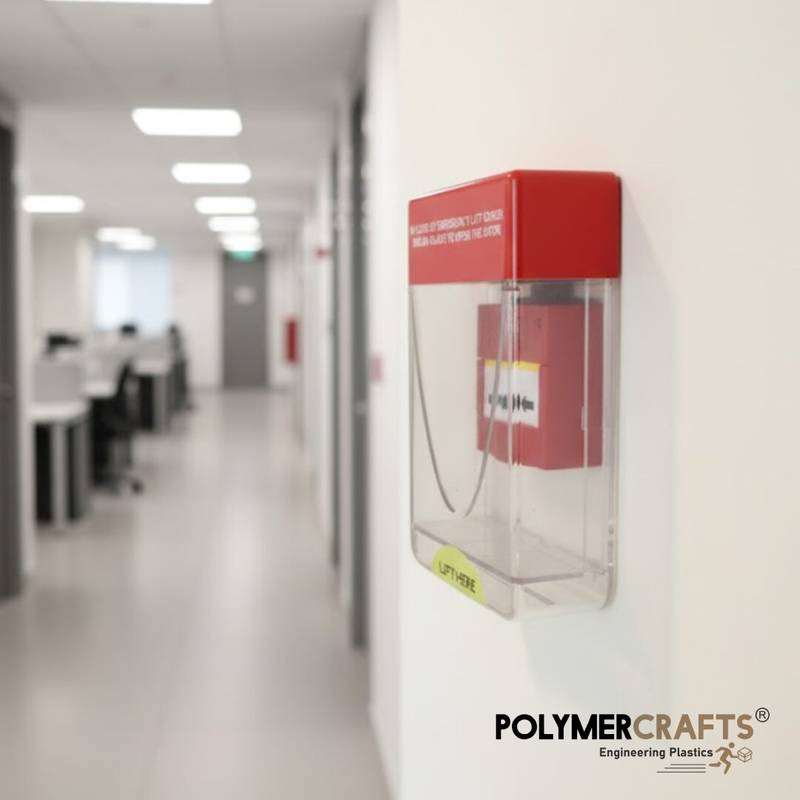 MCP Protection Cover ǀ MCP Safety Protection  ǀ Manual Call Points (MCP) -Transparent Box Cover - Image 1