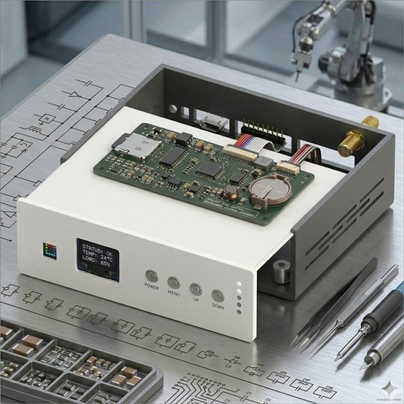 Pro-Series Custom Industrial Enclosure: Durable Textured Housing for Advanced Electronic Systems. - Image 1