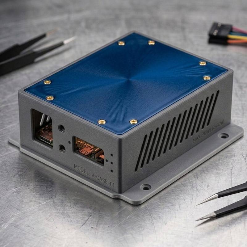 Durable Premium Plastic Custom Electronic Enclosure Case with Ventilation Slots and Mounting Base. - Image 1