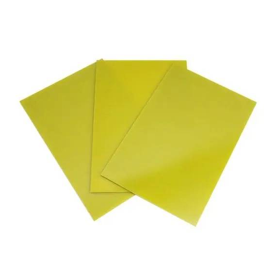 FR4 Yellow Epoxy Glass Sheet, High Temperature Flame Retardant Electrical Insulation Panel(1MM/06x08). - Image 1