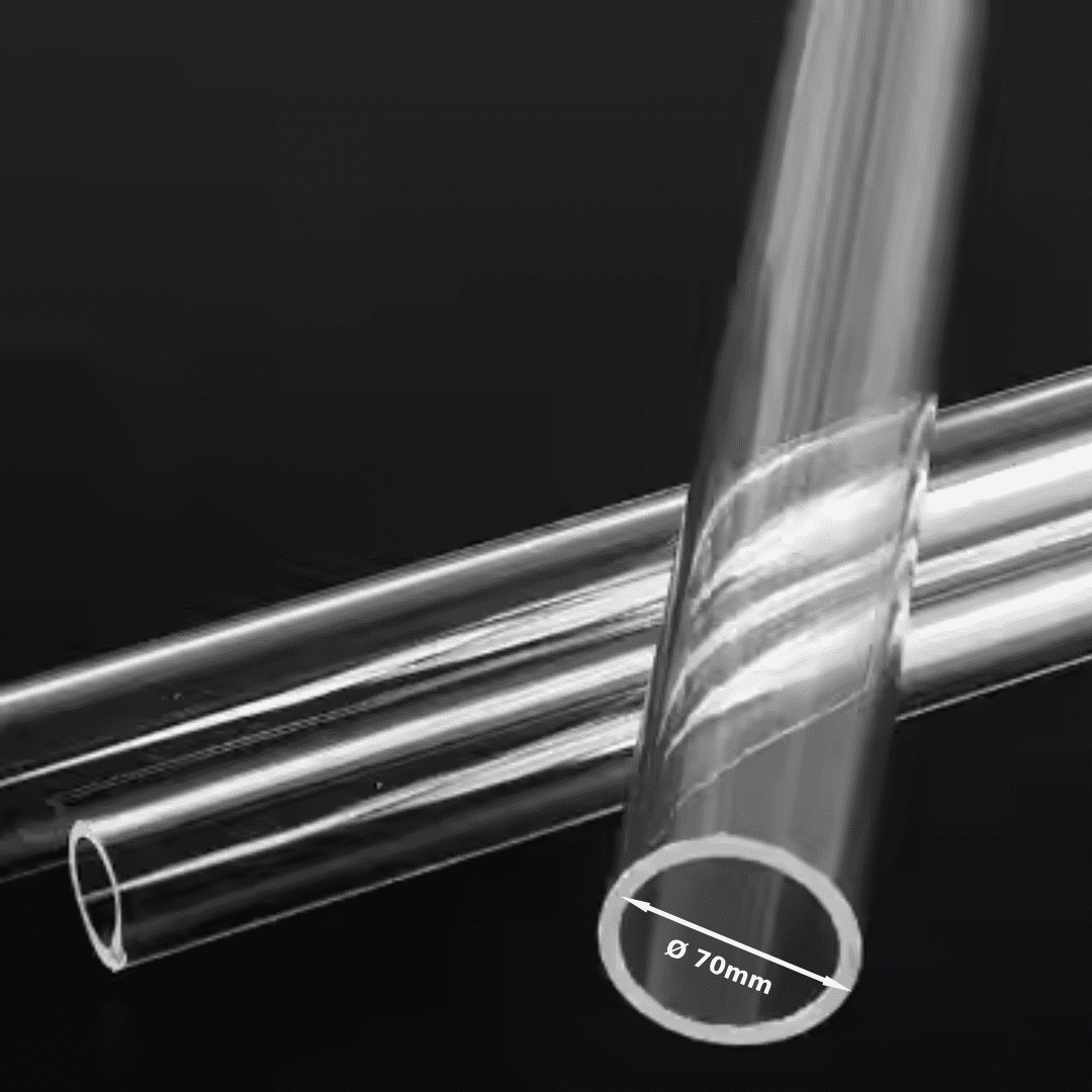 New Project 5 Acrylic Tube Rigid CAST Acrylic Pipe Ø 70mm ǀ Wall Thickness 3MM-600MM LENGTH ǀ PMMA Transparent Tube - Image 1