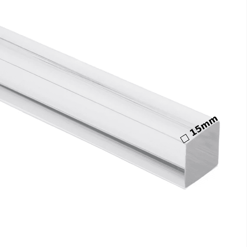 Acrylic Transparent Square Rod -PMMA  Clear ǀ CAST ACRYLIC -  Square 15mmǀ Crystal Clear Rigid For Machinability  -300MM - Image 1