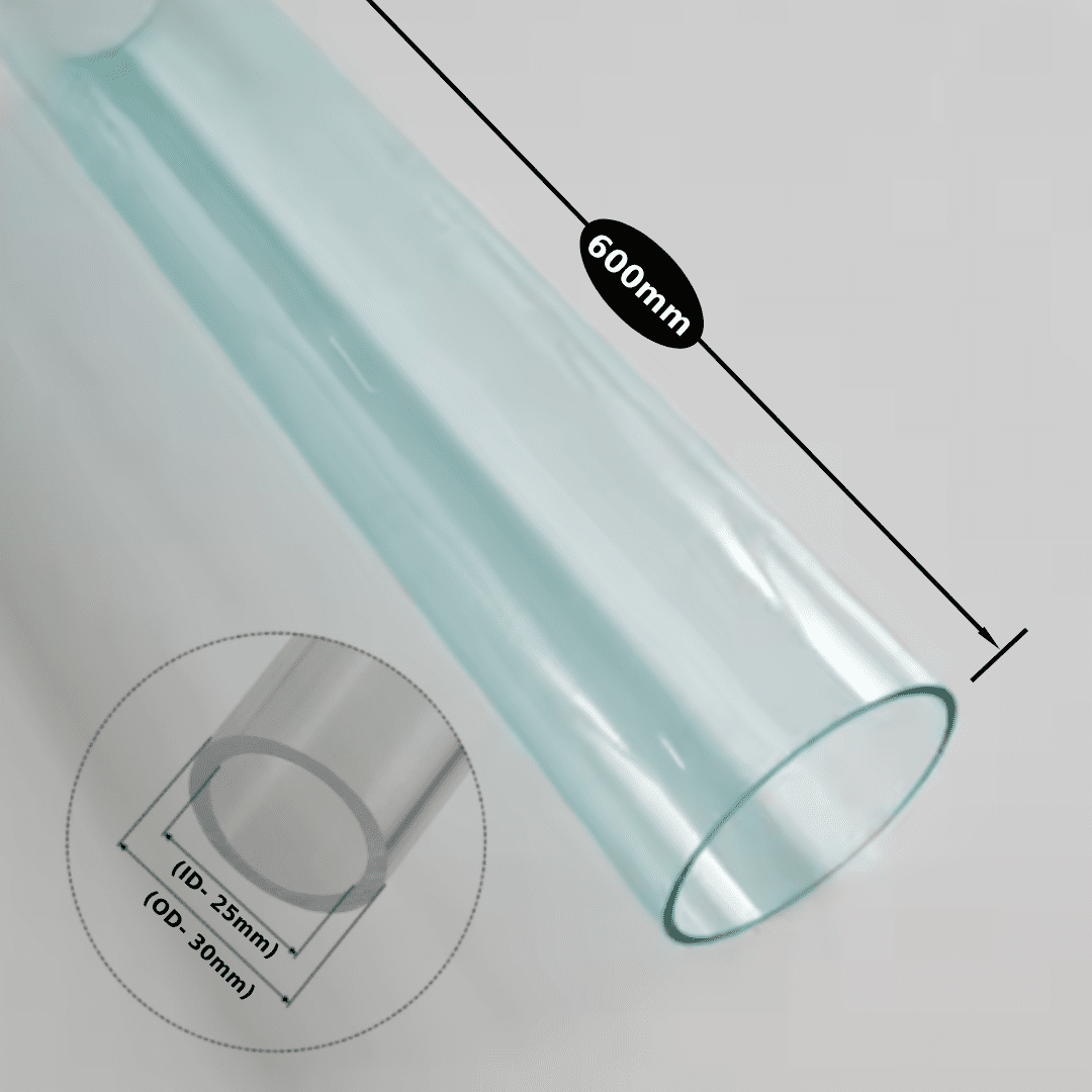 New Project 53 Polycarbonate Tubes -PC Tubes Transparent ǀ Size -ØOD 30MM- ID 25MM ǀ Durable , Lightweight ǀ Polycarbonate Pipe -600MM LENGTH - Image 1