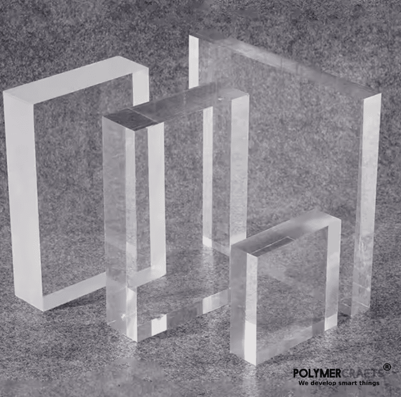 Acrylic Sheet block ǀ Acrylic Sheet ǀ Custom cut size - 12x12 INCHES ǀ Clear For Plastic CNC Machining & Milling , Display , DIY Crafts  ǀ 30MM THICKNESS . - Image 1