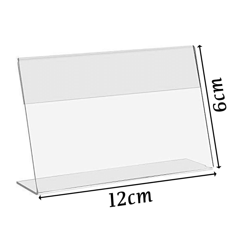 New Project 100 1 Acrylic Label Holder | Display Tag Holder L-Shape | Size-12x6cm - Image 1