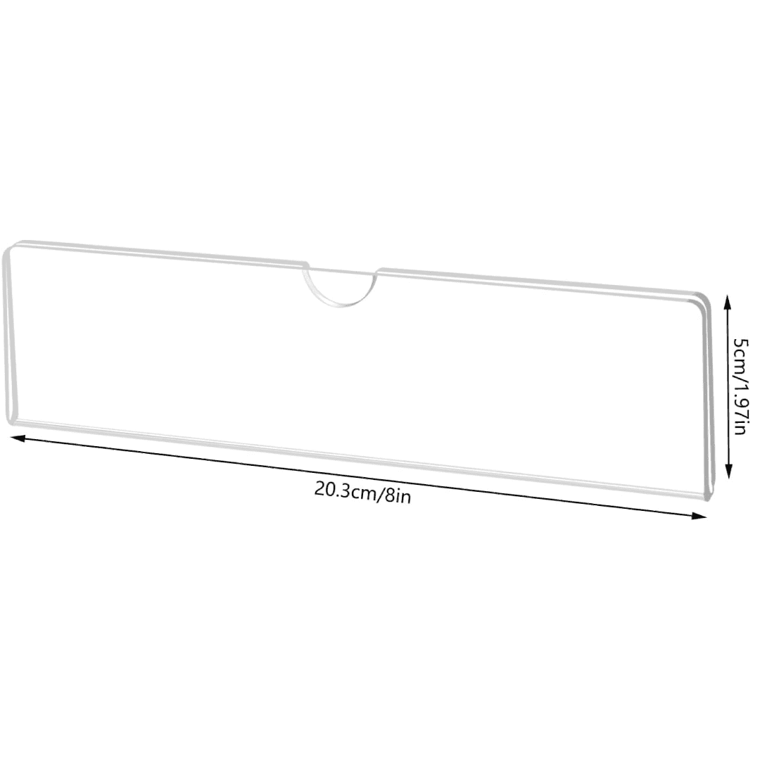 Acrylic Wall Name Plate Holder With Adhesive | Reusable Clear Plastic Sign Holder | 2mm Thick Slot | For Office | Home | Size -8x2 Inch (Pack of 10). - Image 1