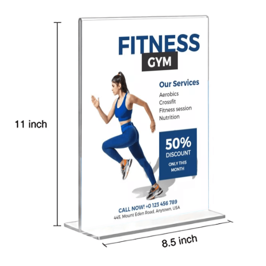 New Project 75 Acrylic T-Shape Sign Holder