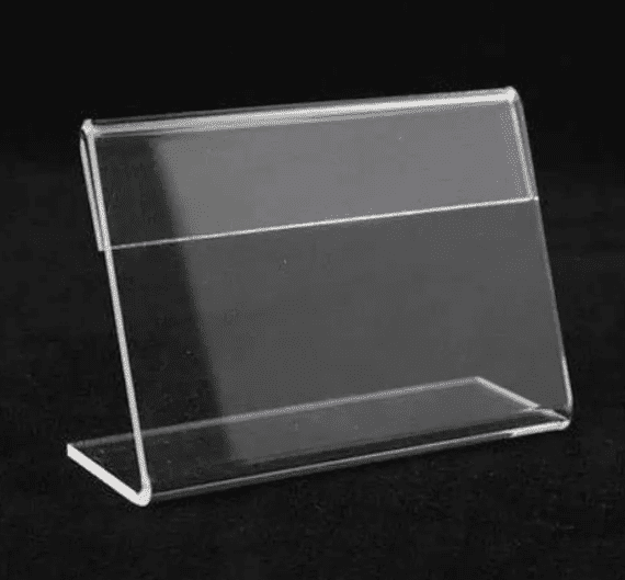Acrylic Label Holder | Display Tag Holder L-Shape | Size 9x6cm. - Image 1