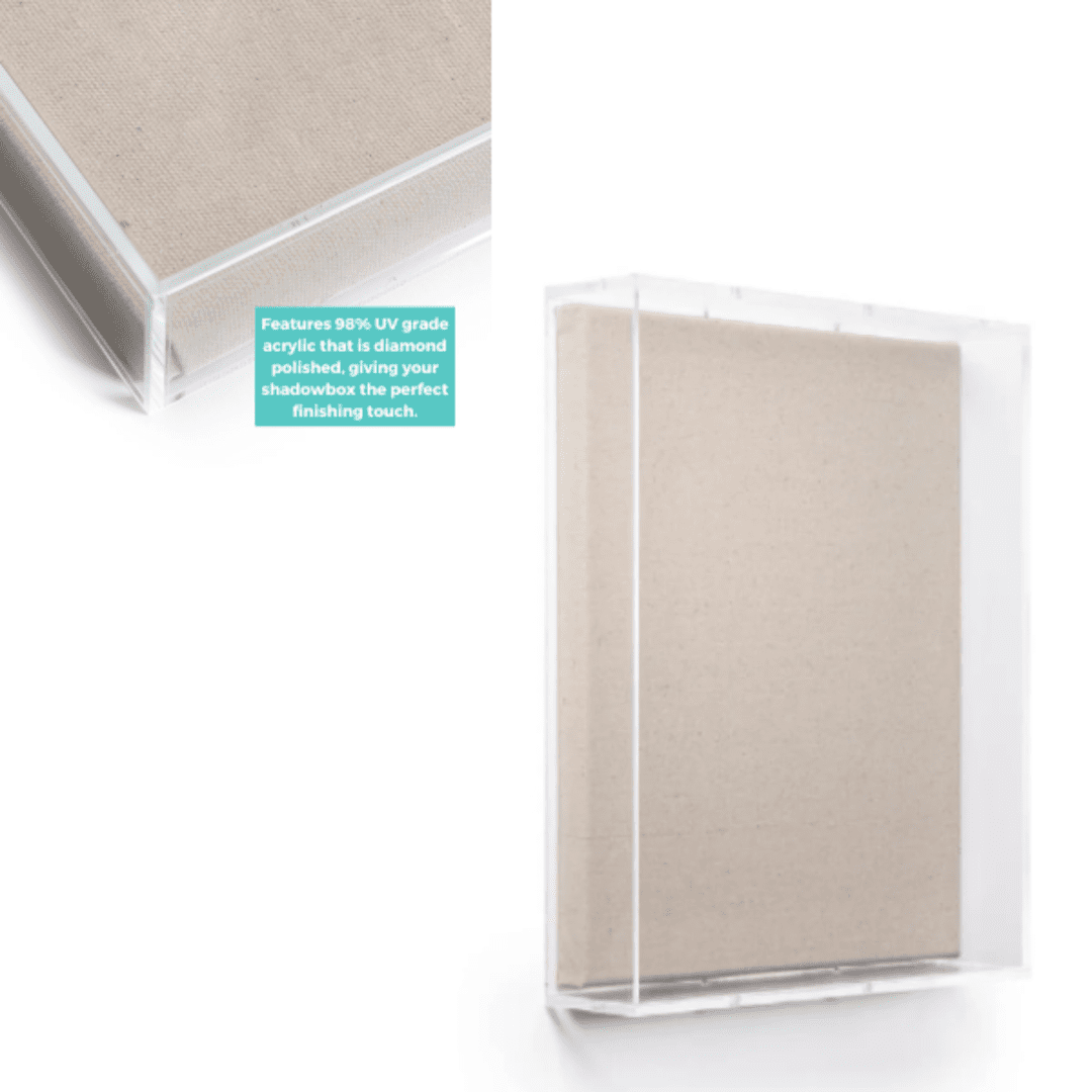 Wall-Mounted Acrylic Shadow Box Frame | DIY Tabletop Display Case | All Clear Memory Box for Dried Flowers | Birthday | Size- 9x12 Inches. - Image 1