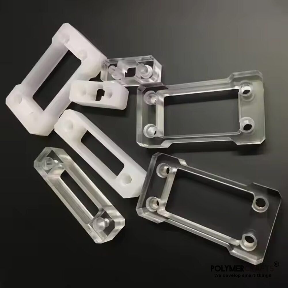 Custom Precision CNC Machining Service Factory Super clear Acrylic Manifold Block Manufacturer - Image 1