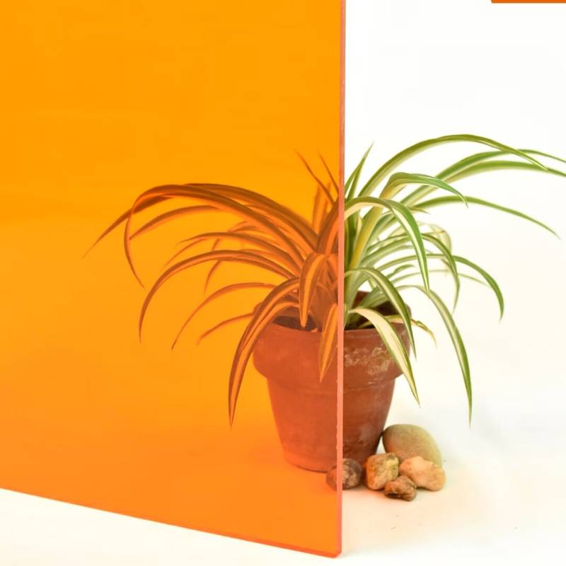 Amber Cast Acrylic 3mmǀ Translucent PMMA ǀ 12X12 INCHES ǀ CNC, Display ,DIY Crafts  ǀ 3MM THK ǀ Orange Tinted Acrylic - Image 1